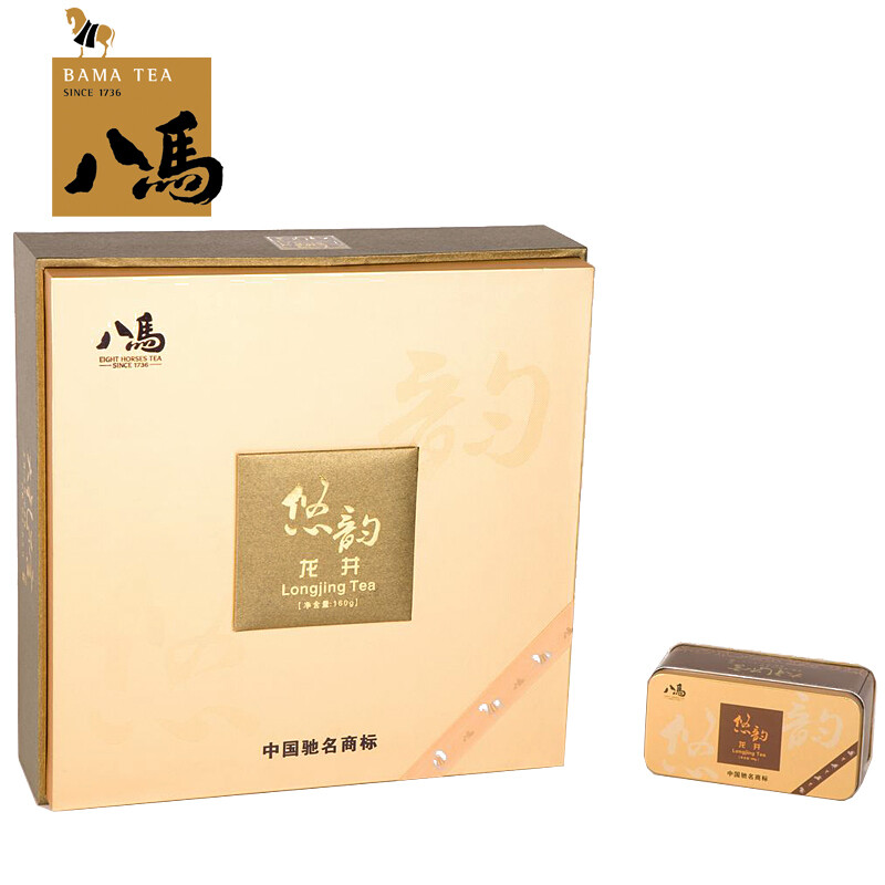 八马茶业 新品 悠韵系列 龙井 特级 160g 绿茶