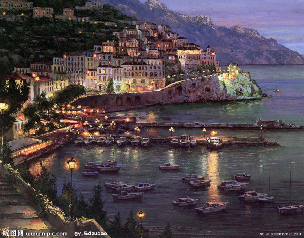 写实的唯美欧洲风景油画