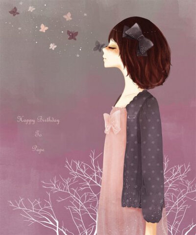 一组小清新手绘插画作品欣赏