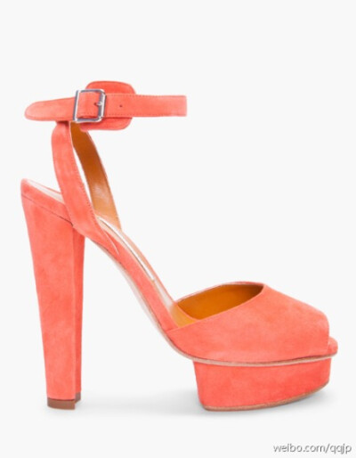 CARVEN: CORAL SUEDE HEELS