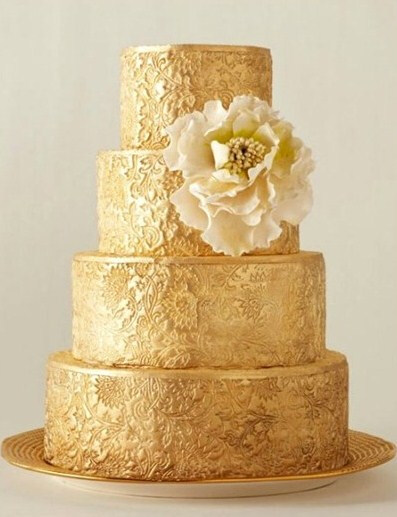 Gold Wedding Cake Ideas Calgary wedding Cake