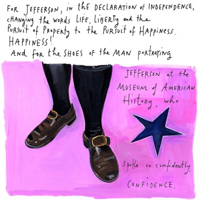 Maira Kalman 法国画家作品：明艳大胆的色彩，玩味，古典的构图