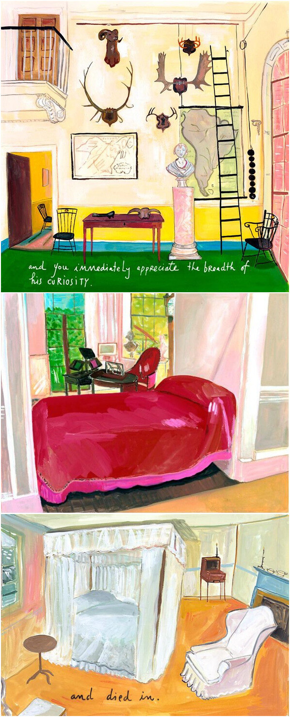 Maira Kalman 法国画家作品：明艳大胆的色彩，玩味，古典的构图