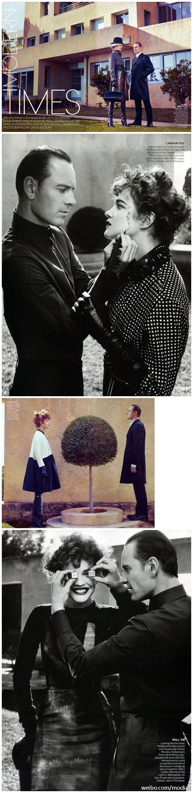 Michael Fassbender & Natalia Vodianova for US Vogue May Issue \\\"Modern Times\\\" by Craig McDean.