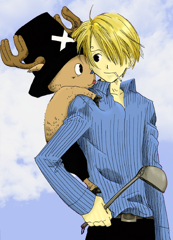 Sanji and Chopper by Sasami999.