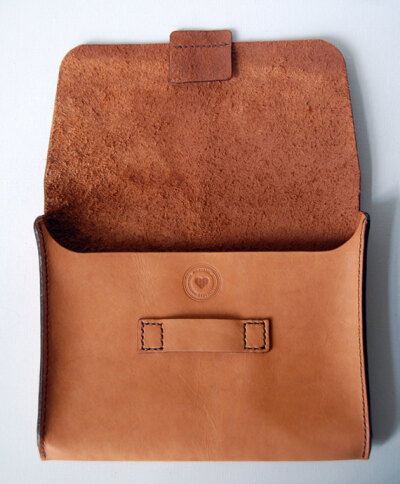 Handstitched Tan Leather iPad Case / Sleeve