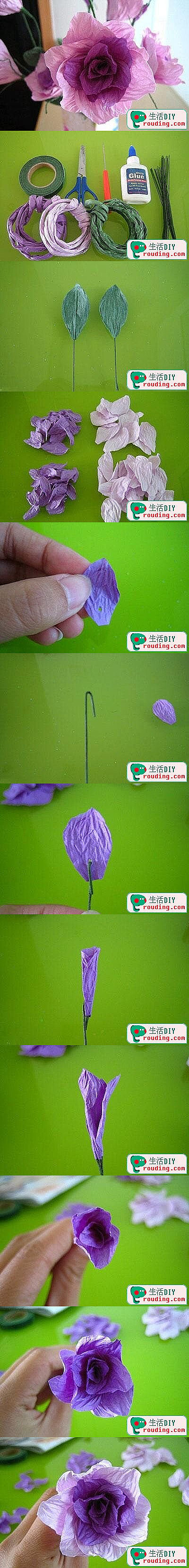 折纸 布艺 手工DIY 教程 衍纸 茱萸花的做法