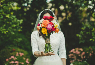 red and orange bouquet