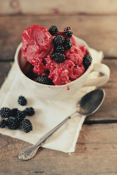 Black Tea Blackberry Sorbet