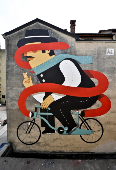 Ago1 Street art by Agostino Iacurci