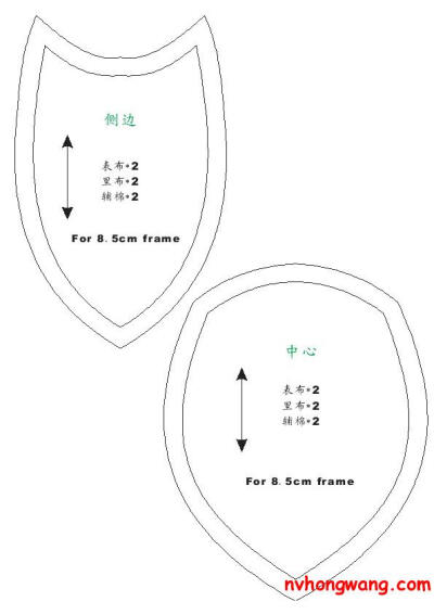 四片工8.5CM口金包图纸