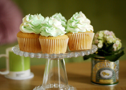 wasabi and white chocolate cupcakes.