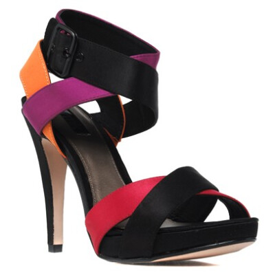 RMK Heels-JUPER-BLACK MULTI SATIN