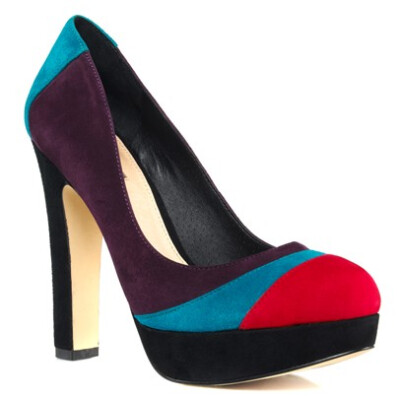 RMK Heels-CLASH-RED MULTI SUEDE