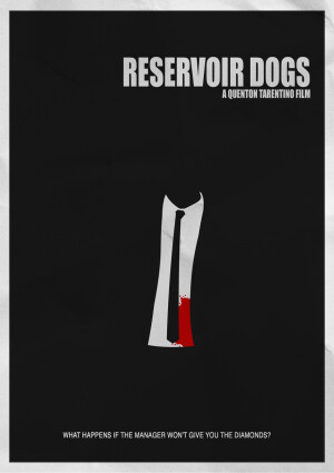 【落水狗】(Reservoir Dogs）- (1992) ‧  一部充满港产片式黑帮味道, 又带着特有美式的暴力与黑色感的新一代低成本独立电影的示范作。鬼才导演昆顿．塔伦天奴(Quentin Tarantino)凭此处女作一举成名, 从此殿定了他在影圈中的江湖地位。片中劫匪服饰造型以香港黑帮电影为依据, 也成为了导演在之后的作品中所谓坏人的主要造型。