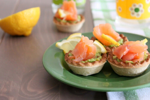 Smoked Salmon and Avocado Tartlets