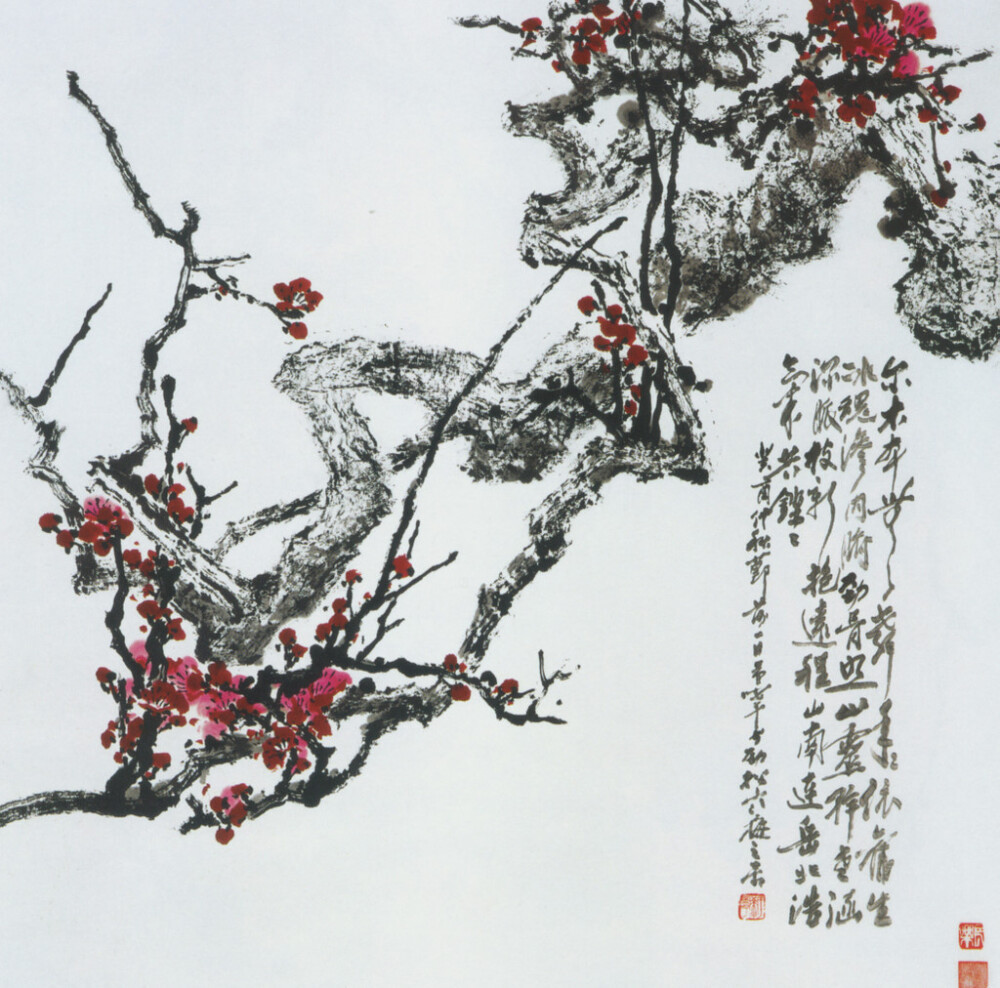 《冰魂劲骨》于希宁 1993年纸本设色 68cmx68cm 自藏