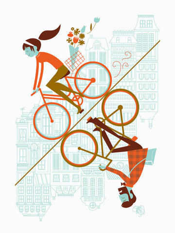 Uphill Downhill ARTCRANK Poster by AlbertandMarie on Etsy