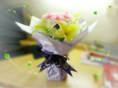 淡雅清新的手工丝网花~(*^__^*) 嘻嘻……