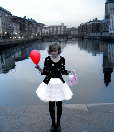 Red Balloon., Doc Martens Black Low Dr. Martens, The Cold City, Gothenburg