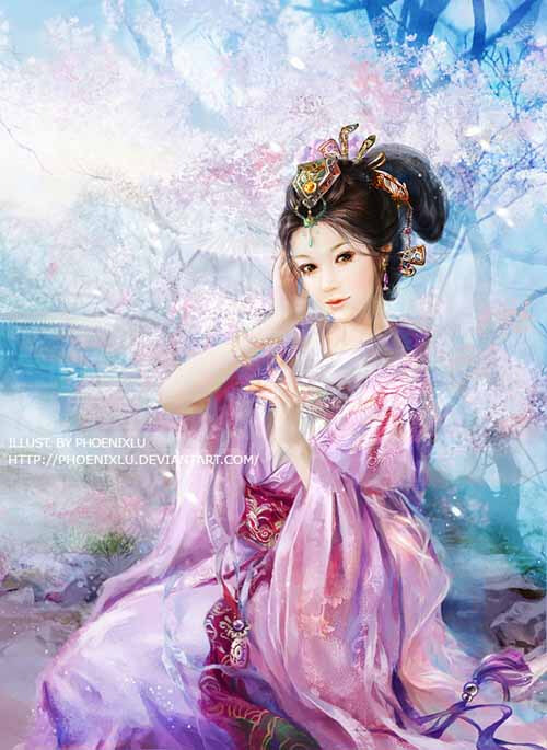 Phoenixlu 含蓄的中国风古典插画作品