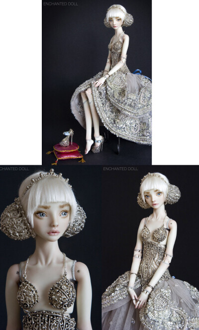 图为“Cinderella2009”（灰姑娘）。Enchanted Doll 翻译过来就是“被施了魔法的人偶"。由金发俄裔女孩Marina Bychkova创造。