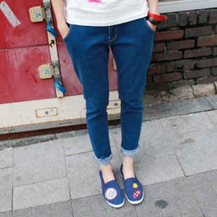 哈日Sakura插袋设计小脚牛仔裤