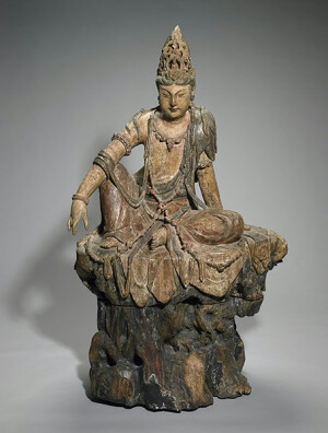 　南宋 木雕南海观音（水月观音）