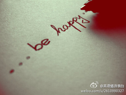 Just be happy.