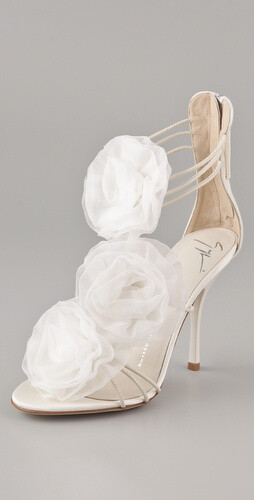 Giuseppe Zanotti Chiffon Flower Sandals