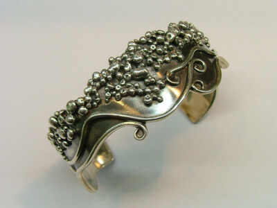 Unique silver jewellery: Italian sterling silver bracelets - cuff