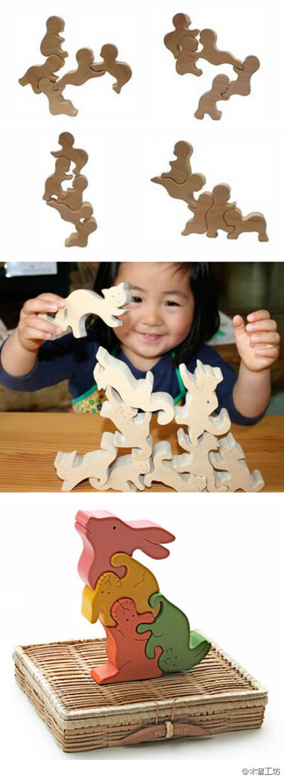 日本GINGA KOBO TOYS推出的动物造型积木。