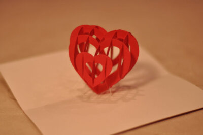 3D Heart Pop Up Card Template