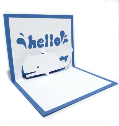 Wally Whale Pop Up Card