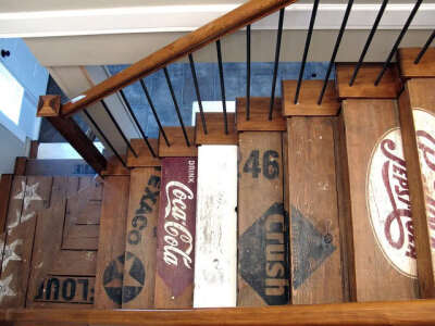 Crate Styled Stairway by Donna Williams