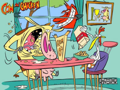 Cow and Chicken 中文配音的牛碉堡了有么有- -...