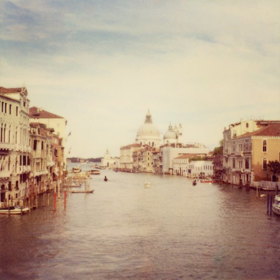 Venice photo - A grand view - Fine art polaroid photograph, Grand canal, Italy, Spring, Pastel