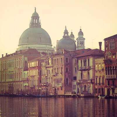 Venice Photograph, Italy, Grand Canal, Morning, Sunrise, Peach, Orange, Blush - When the morning comes