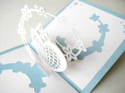 Flowers and Heart Pop Up Card