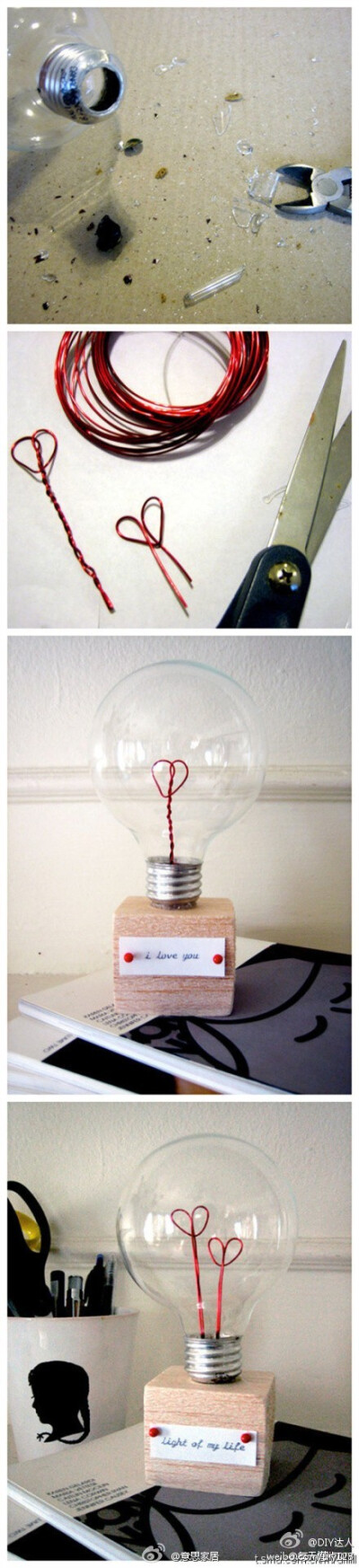 DIY有爱的灯泡。