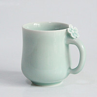【雅集堂】温柔的雏菊 手工制陶艺杯 青瓷咖啡杯 日用陶瓷