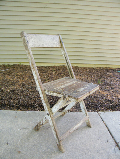 Oak Painted Folding Bistro Chair