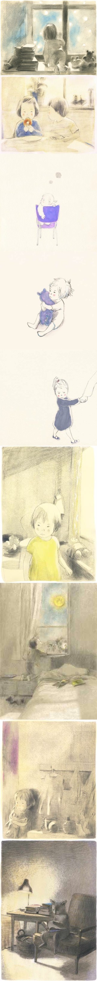 『物語のために BY：岡田千晶 』 孩子的世界，黑白照片一样的气氛，静静的温柔。（网站：http://t.cn/S2VeCP）