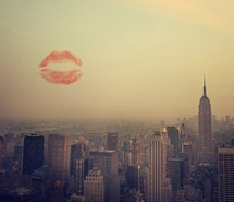 city, kiss, lipstick, love, new york