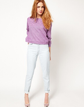 Image 4 of Dansk Raglan Sleeve Crop Sweatshirt