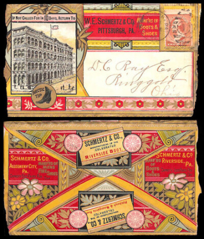 复古｜一个信封。1885 (W. E. Schmertz &amp; Company)。
