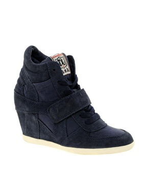 Image 1 of Ash Bowie Navy Wedge Trainers