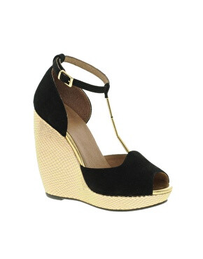 Image 1 of ASOS HACIENDA Leather Wedges