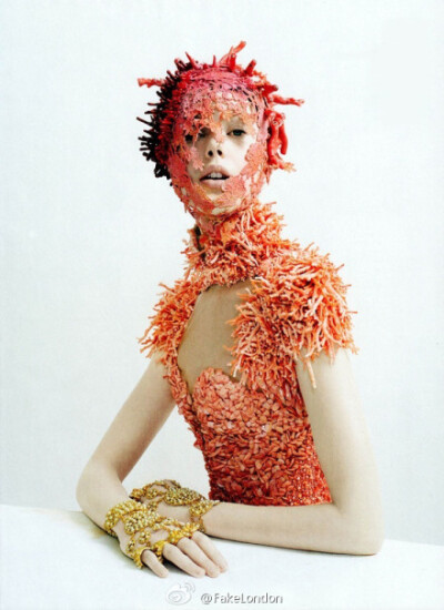 in Alexander McQueen for American Vogue May 2012. Photographed by Tim Walker