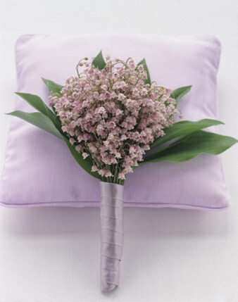 Bouquet of pink lily of the valley